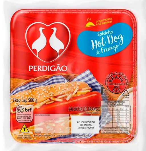 SALSICHA FGO PERDIGAO 500GR
